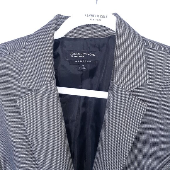 Jones New York Stretch Women's Gray Blazer Jacket With Button Closure‎ Siz… - Picture 3 of 16
